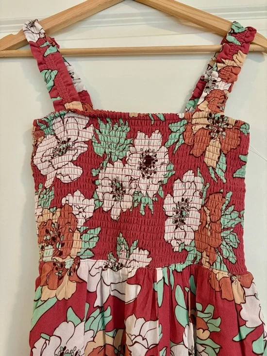 Wilfred Red Floral  Jumpsuit Romper - Picture 3 of 4